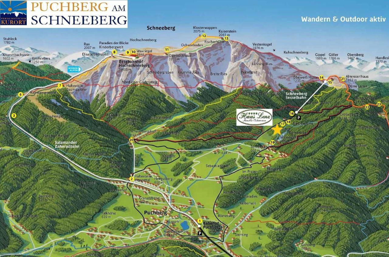 Haus Lenz Ferienwohnungen - Fam Ostermann Puchberg am Schneeberg Exterior foto